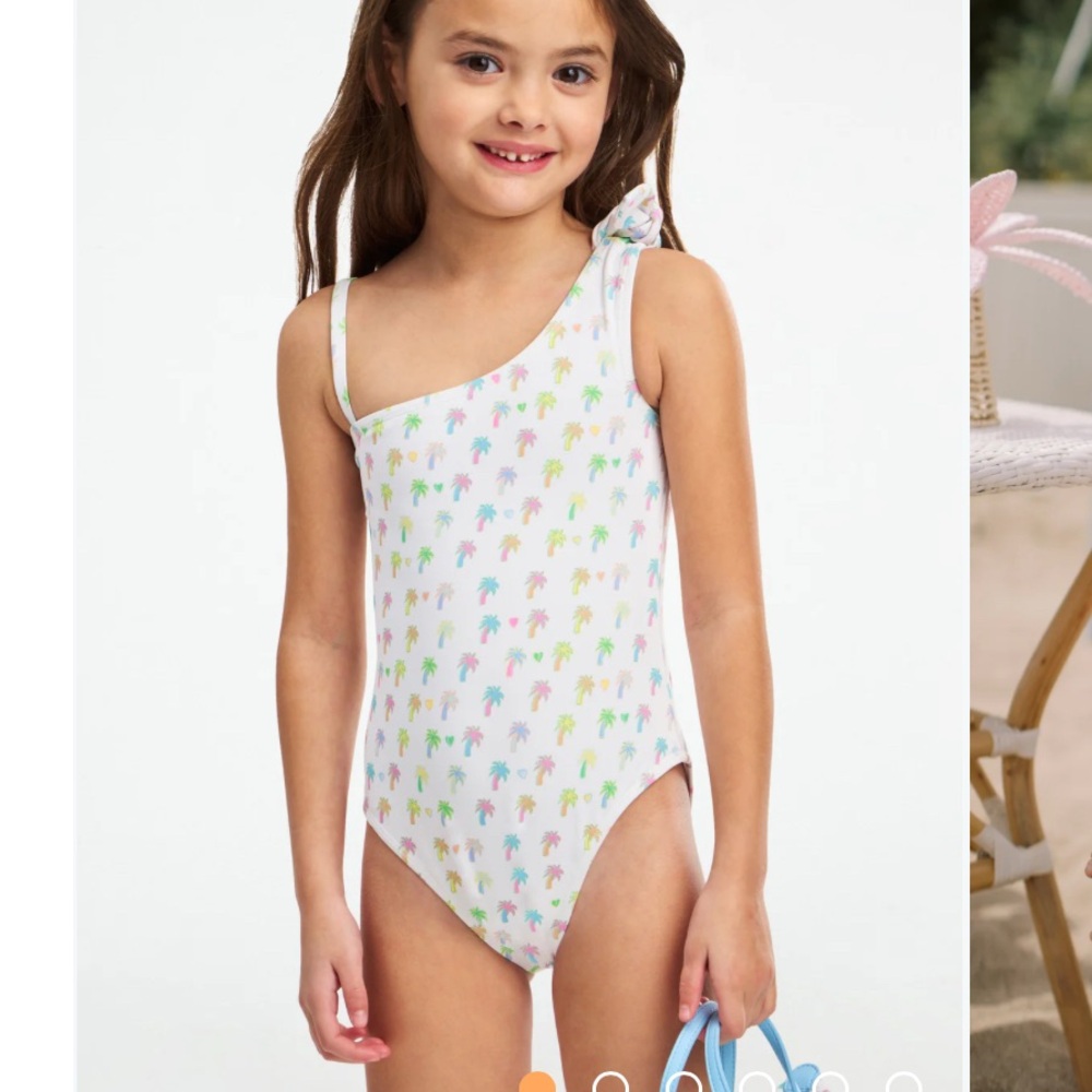 Roller Rabbit x Stoney Clover White and Pink One Piece Swimsuit